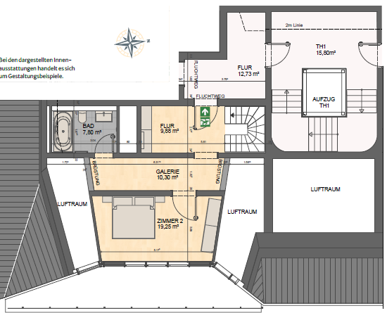 Wohnung 1 - Grundriss 5. OG